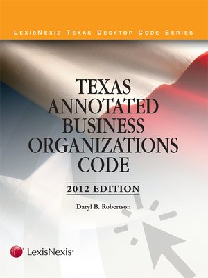 cover image of Texas Annotated Business Organizations Code